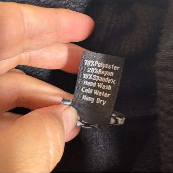 Clara Sun Woo Cowl Neck Knit Sweater Black Stretch Women’s Size Medium - Picture 5 of 5